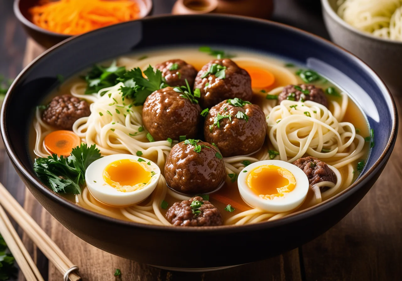 Asian Soup with Meatballs