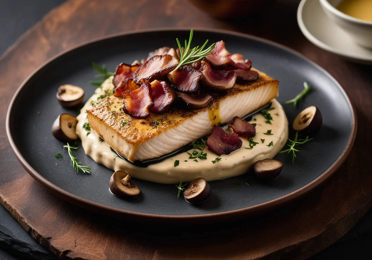 Oven Fish Fillets with Mushroom Butter