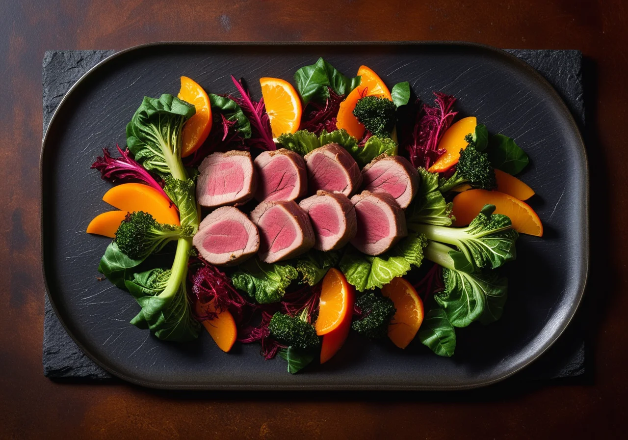 Lamb and Milk Pig in Savoy Cabbage Wrap