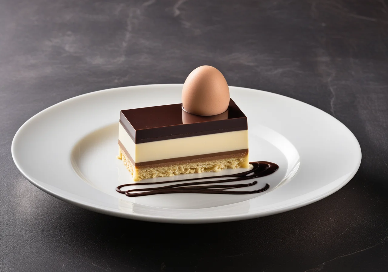 Chocolate Parfait Black & White with Egg Liqueur