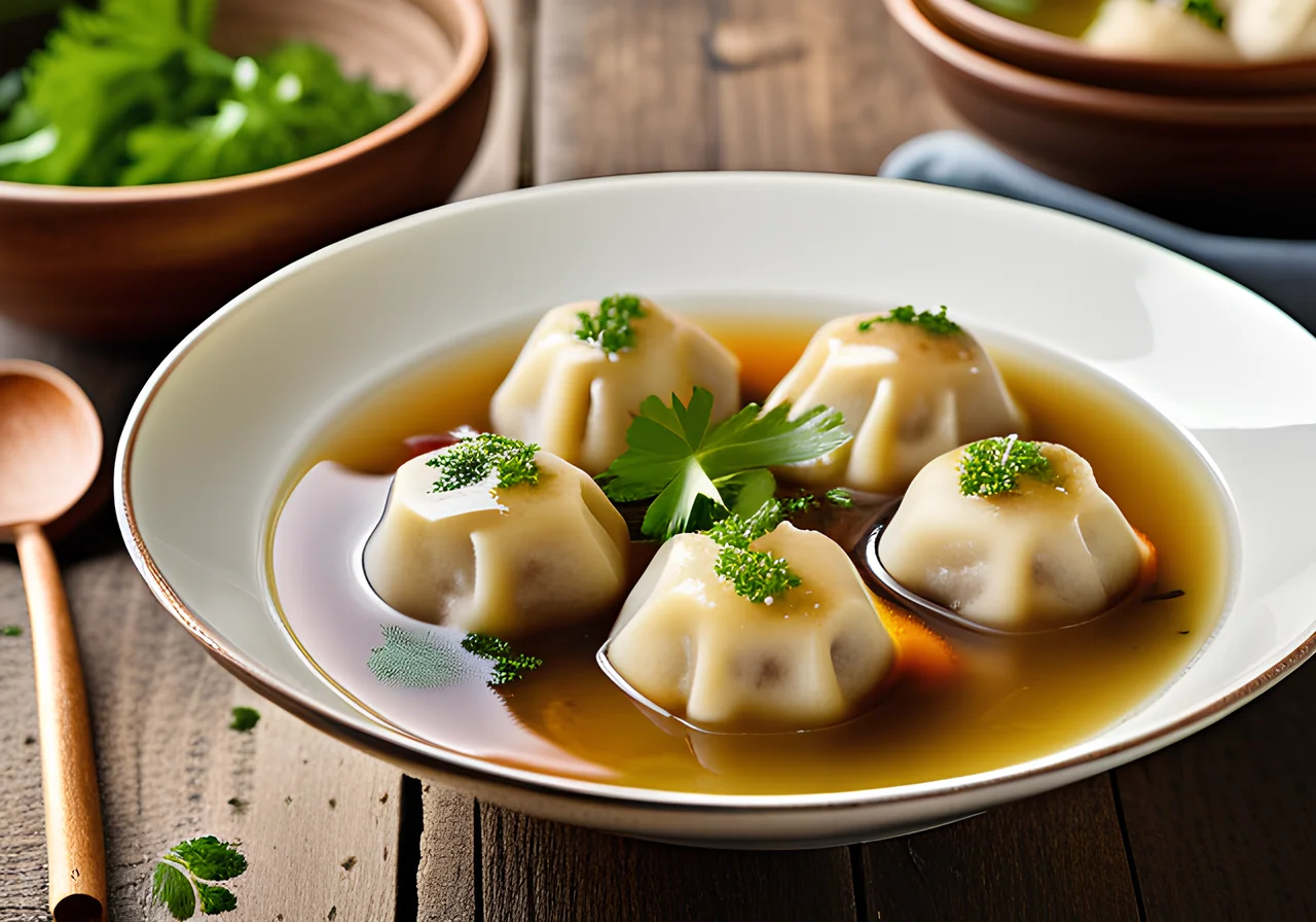 Broth with Pretzel Liver Dumplings