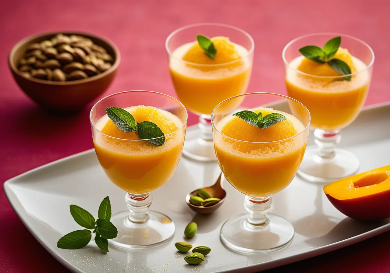 Mango Sorbet with Campari