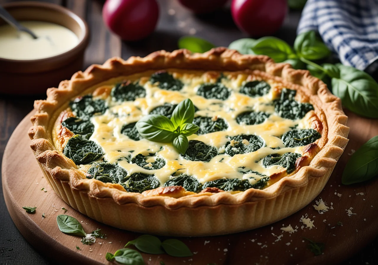 Spinach Quiche with Cheese
