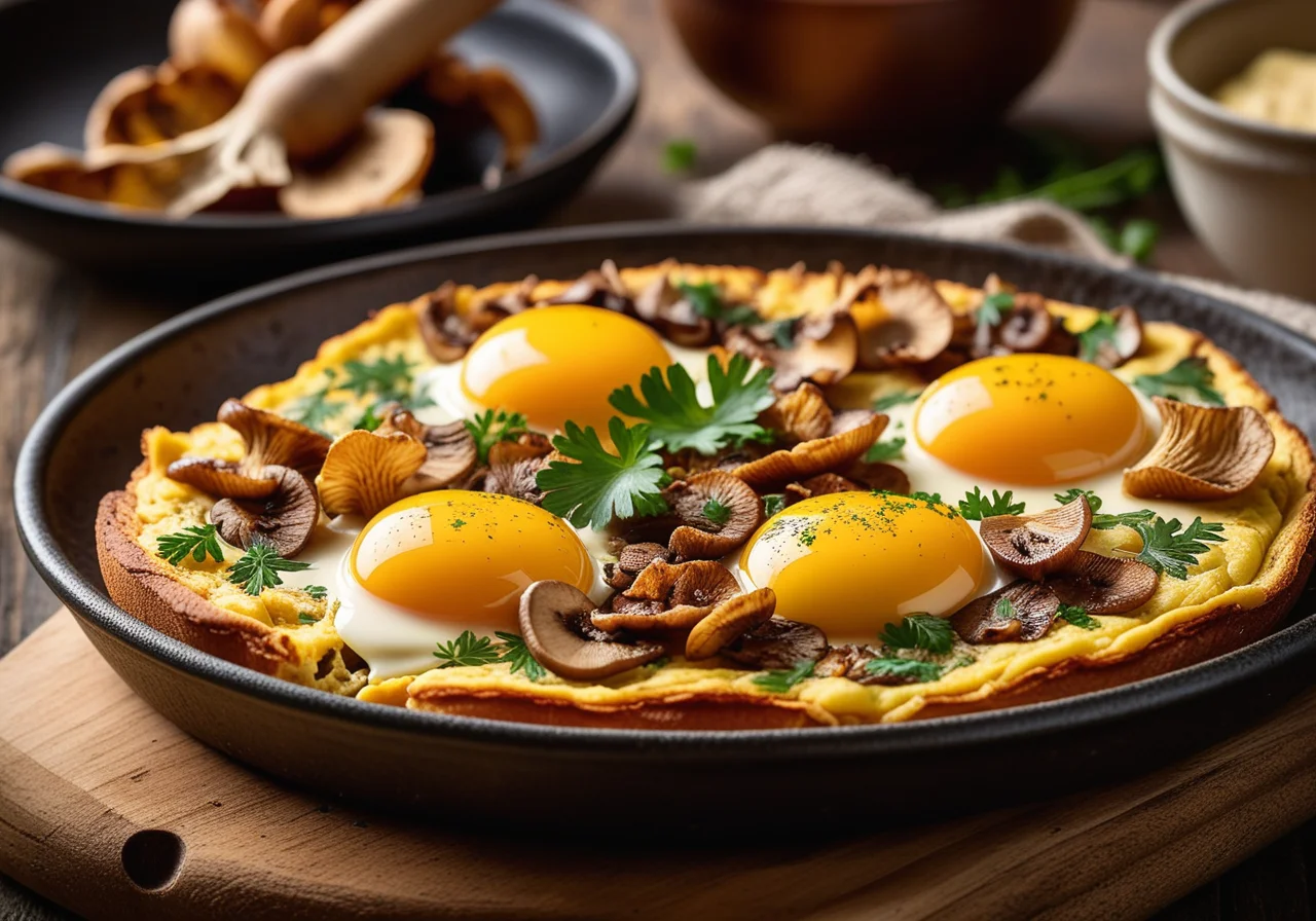 Omelette with Chanterelle Vegetables