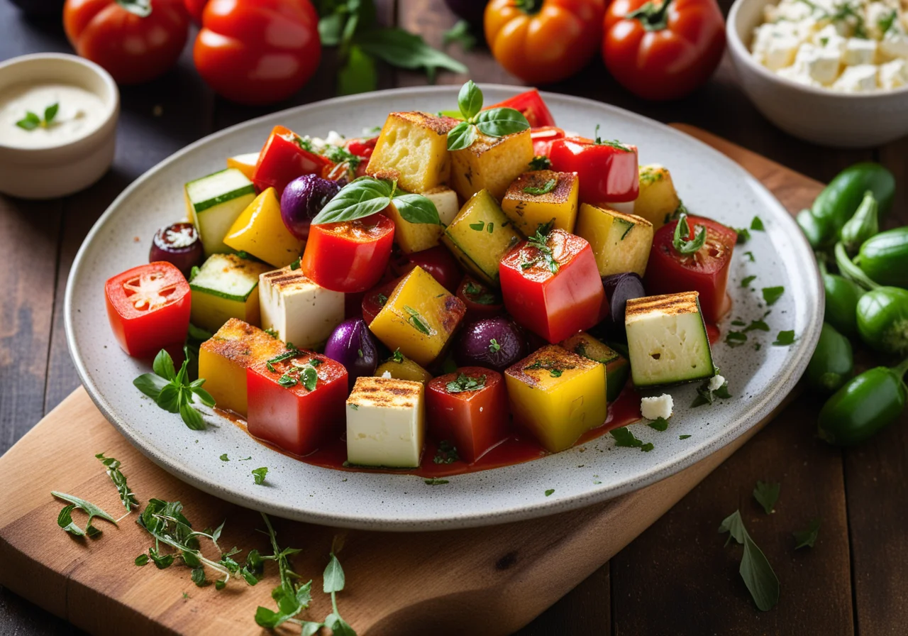 Ratatouille with Feta in Coating