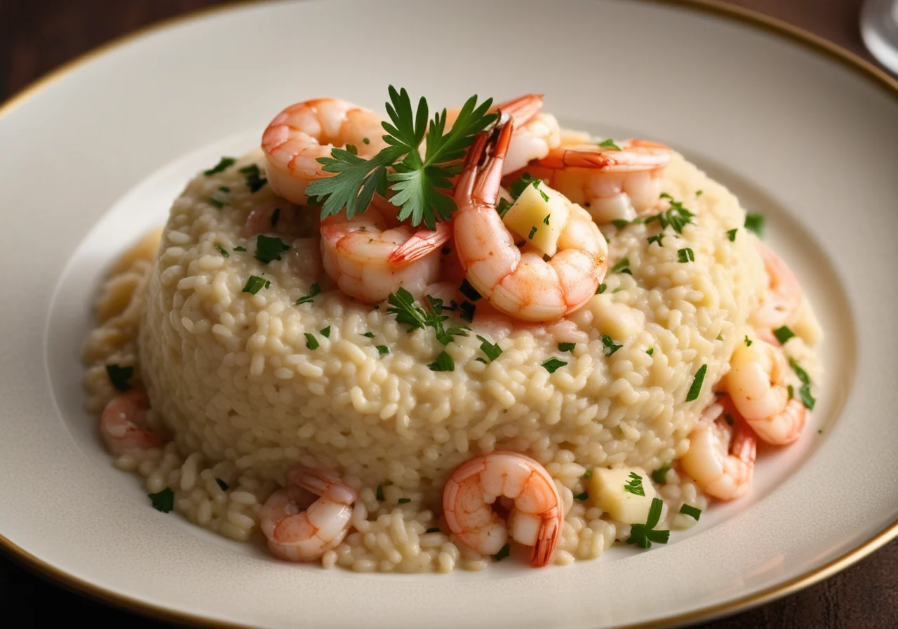 Champagne Risotto with Shrimp