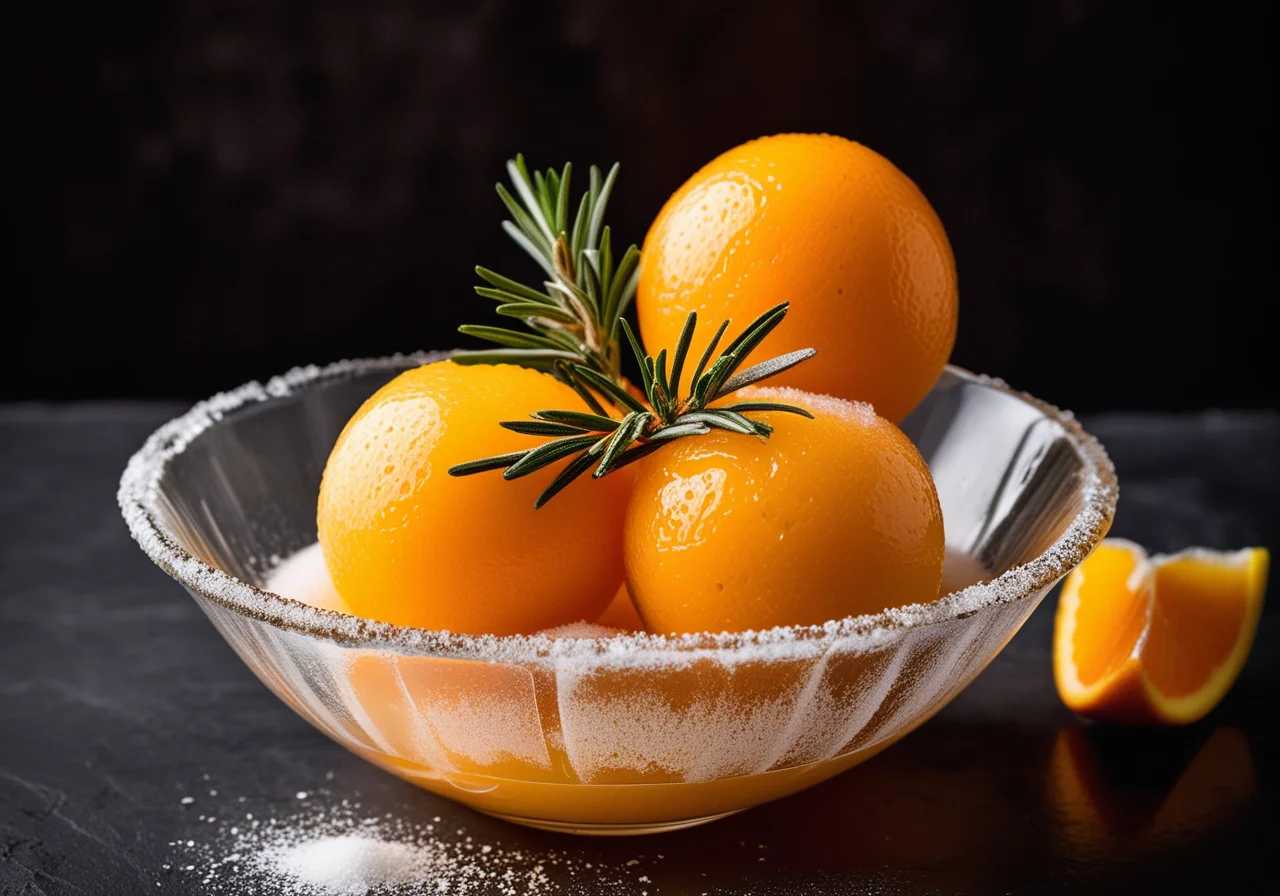Orange Rosemary Sorbet