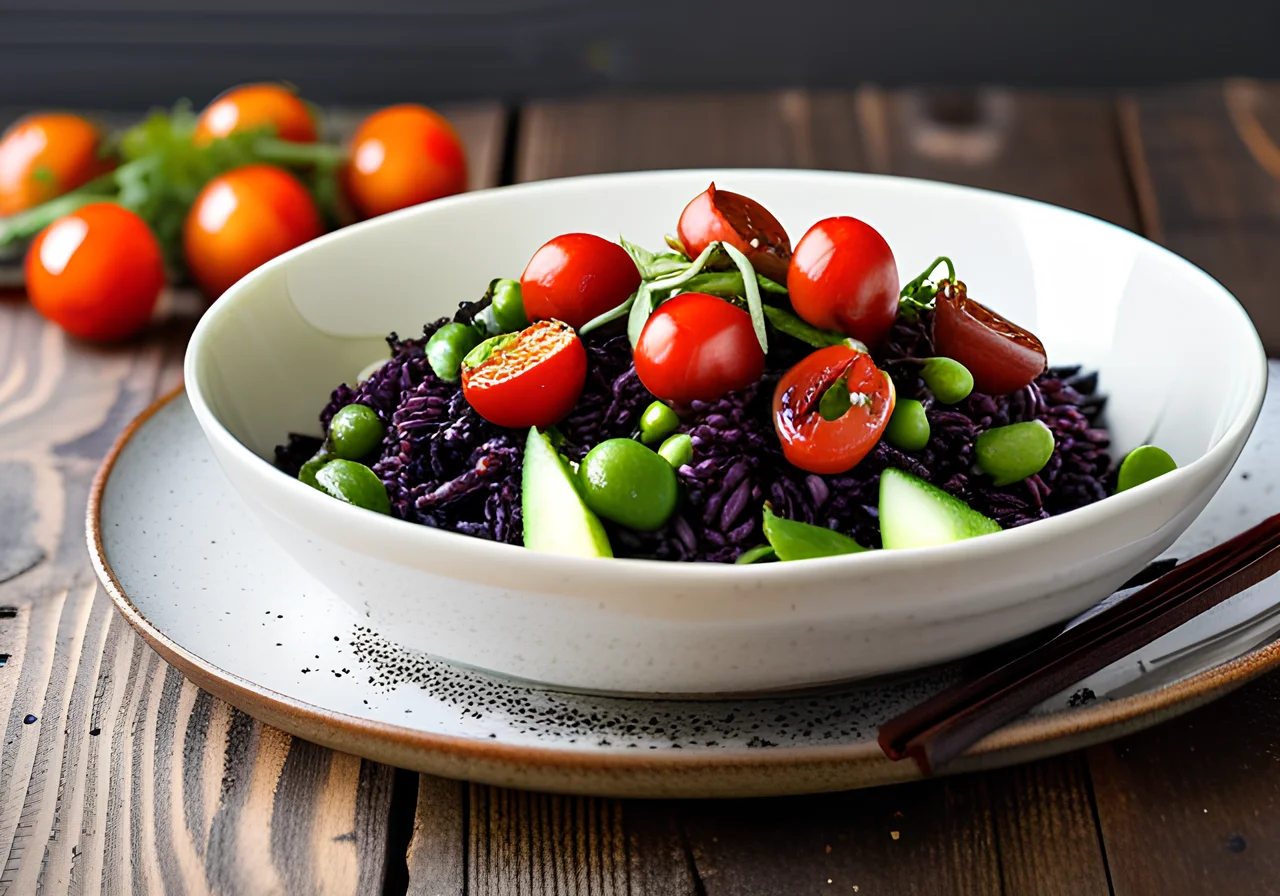 Quinoa Salad with Edamame and Black Rice