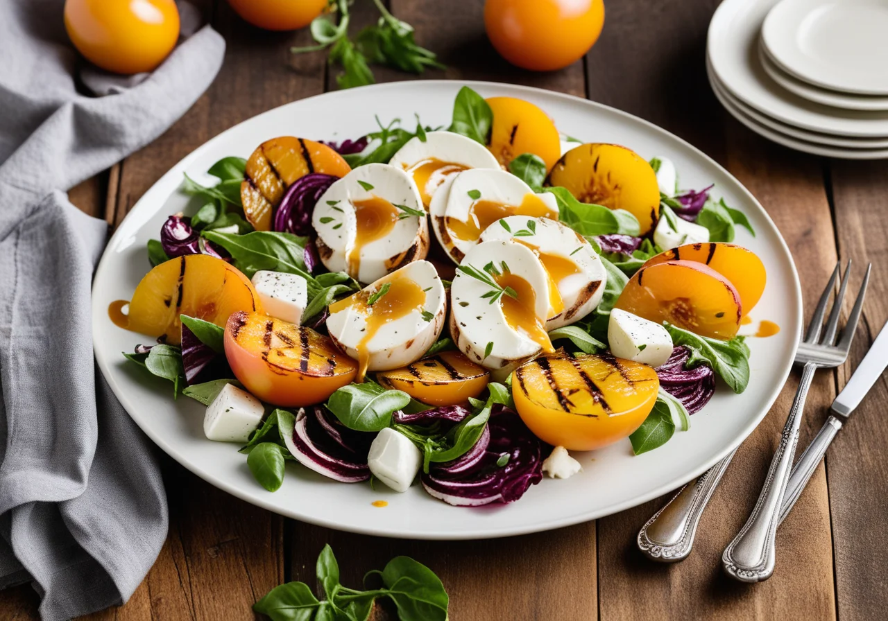 Grilled Peach Chicken Salad