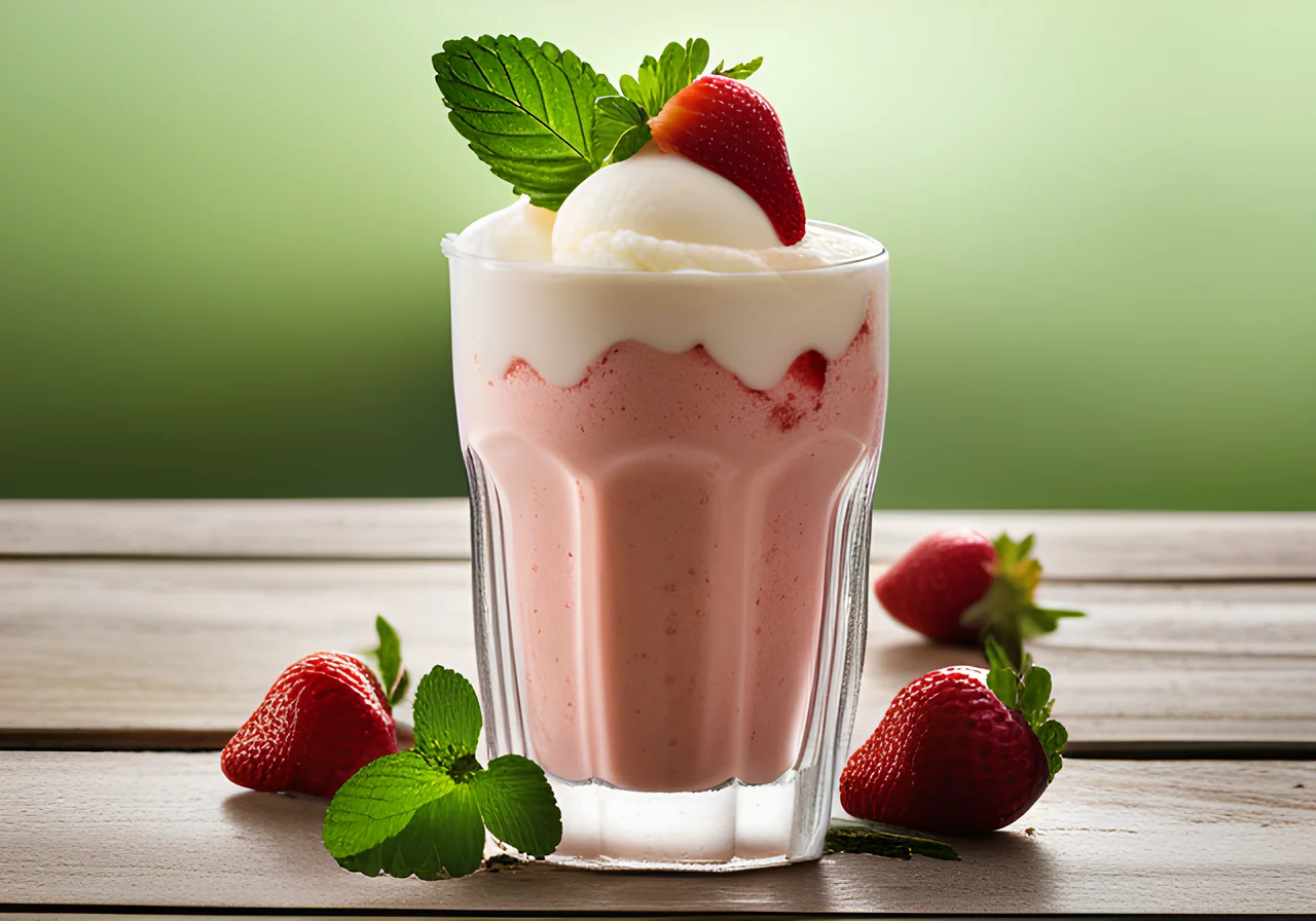 Strawberry Shake with Ice Cream