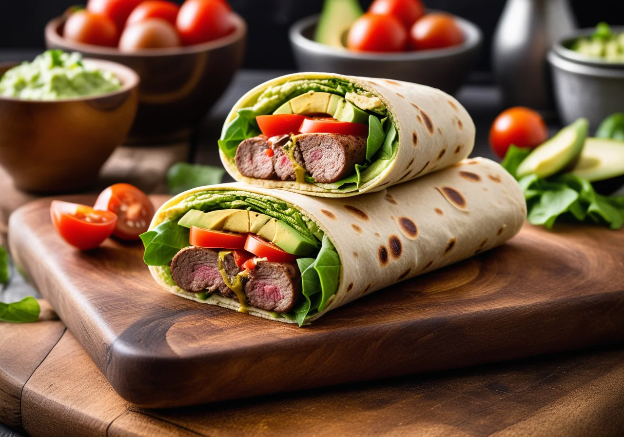 Avocado Bratwurst Wrap