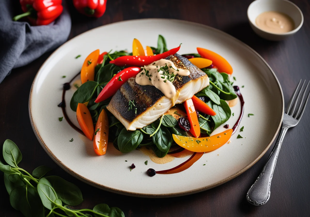 Sea Bass Fillets with Vegetables