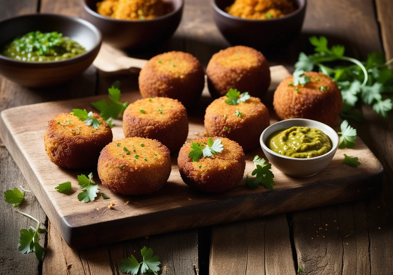 Lentil Croquettes with Coriander Green