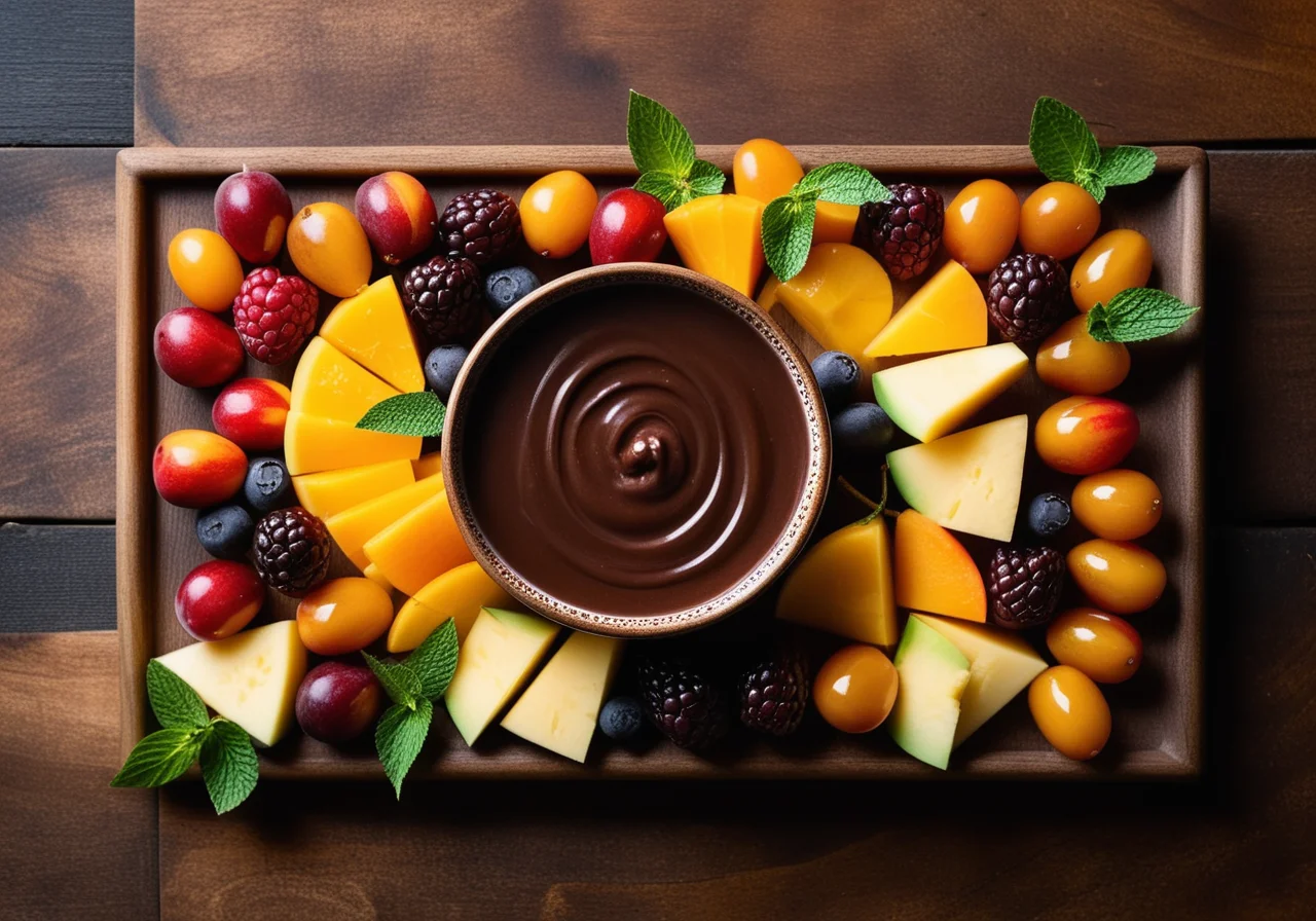 Chocolate Fondue with Fruit