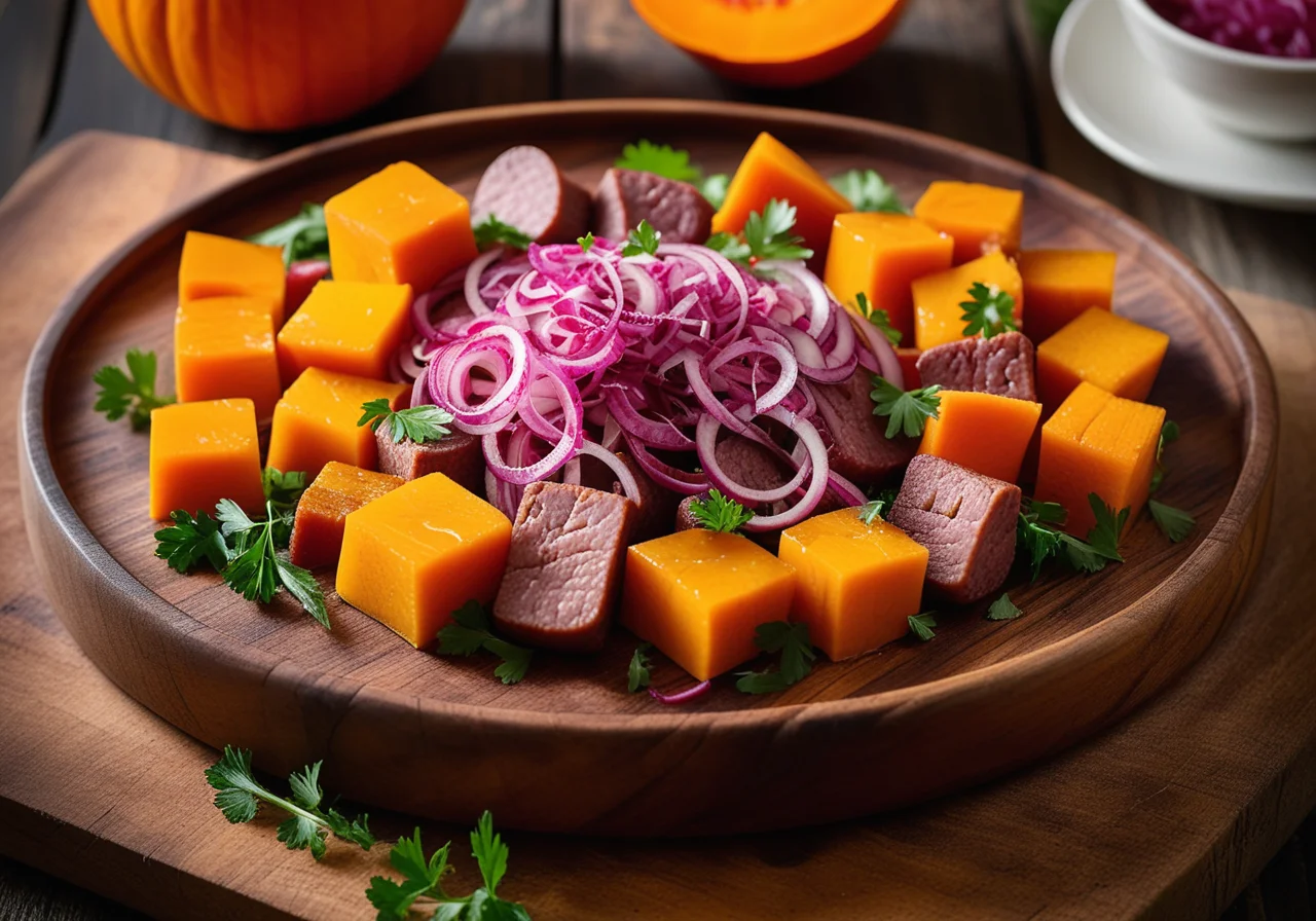 Pickled Pumpkin Wurst Salad