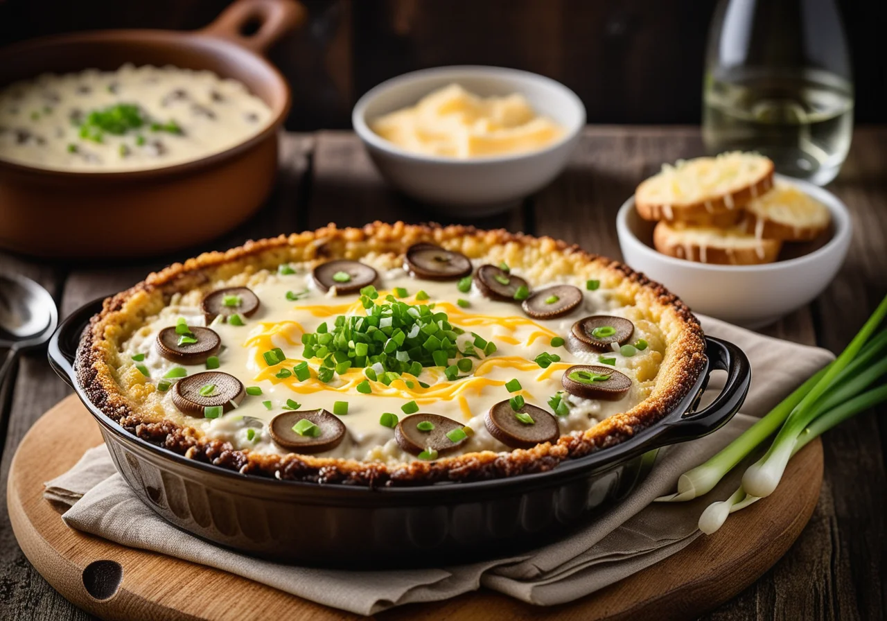 Rice Mushroom Gratin