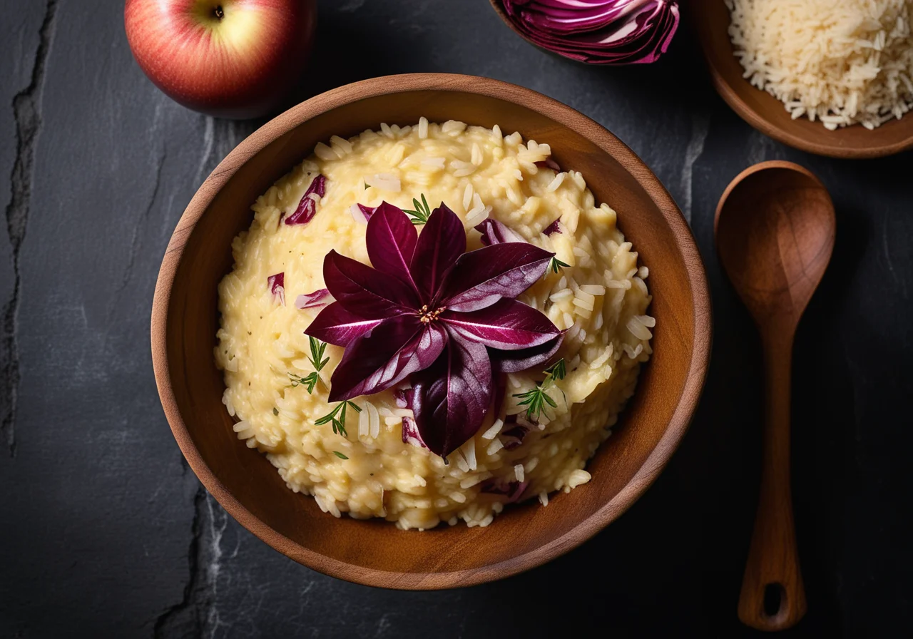 Apple Risotto with Radicchio