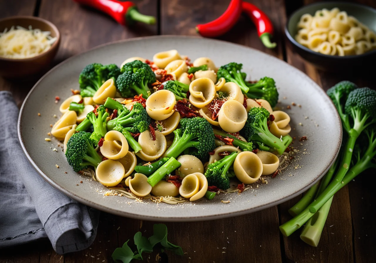 Orecchiette with Broccoli, Chili Flakes and Parmesan