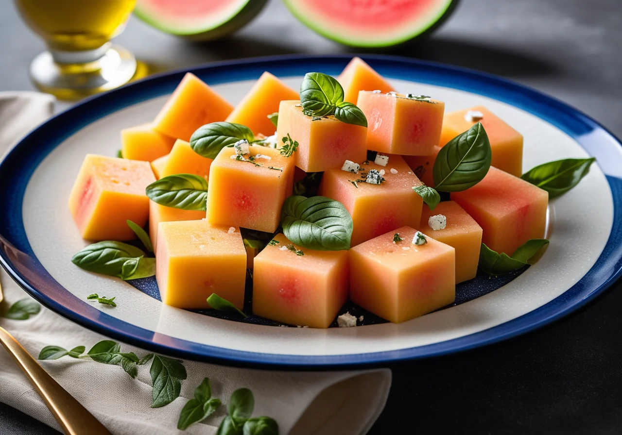 Melon Salad with Blue Cheese