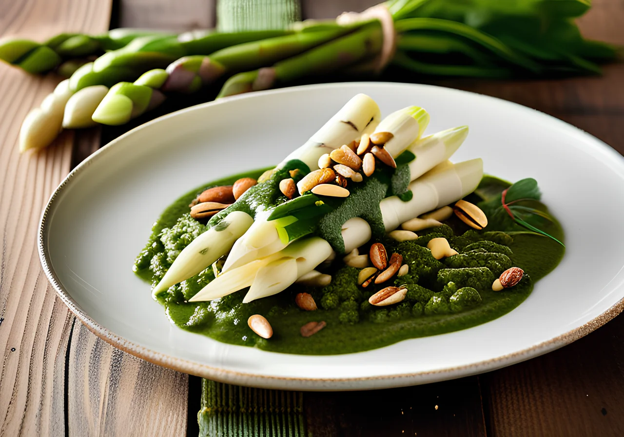 Asparagus with Wild Garlic Pesto