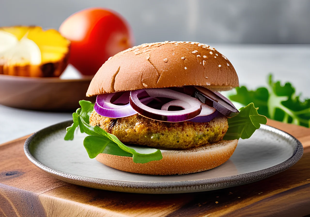 Vegan Walnut Mushroom Burger