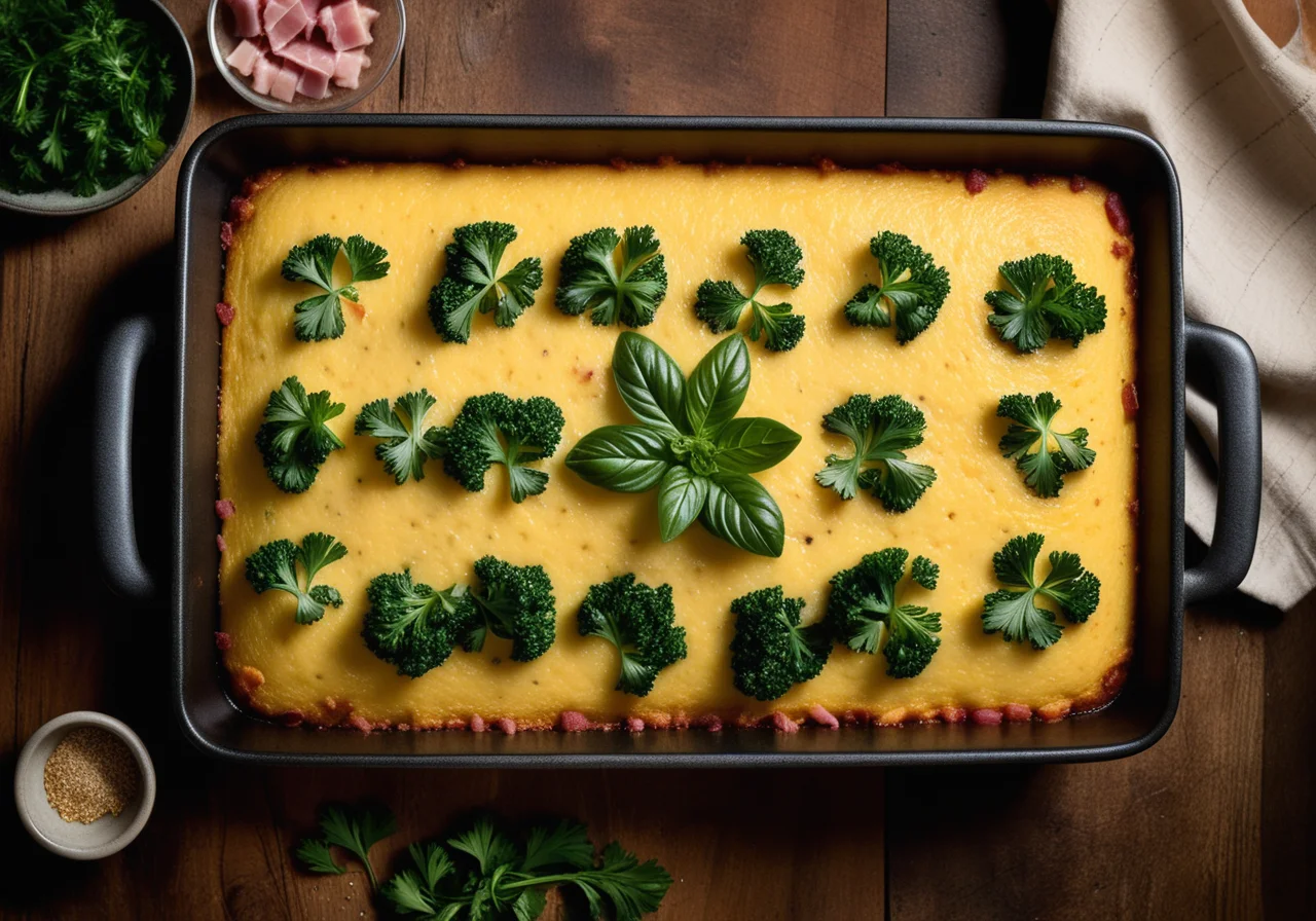 Polenta-Schinken-Auflauf