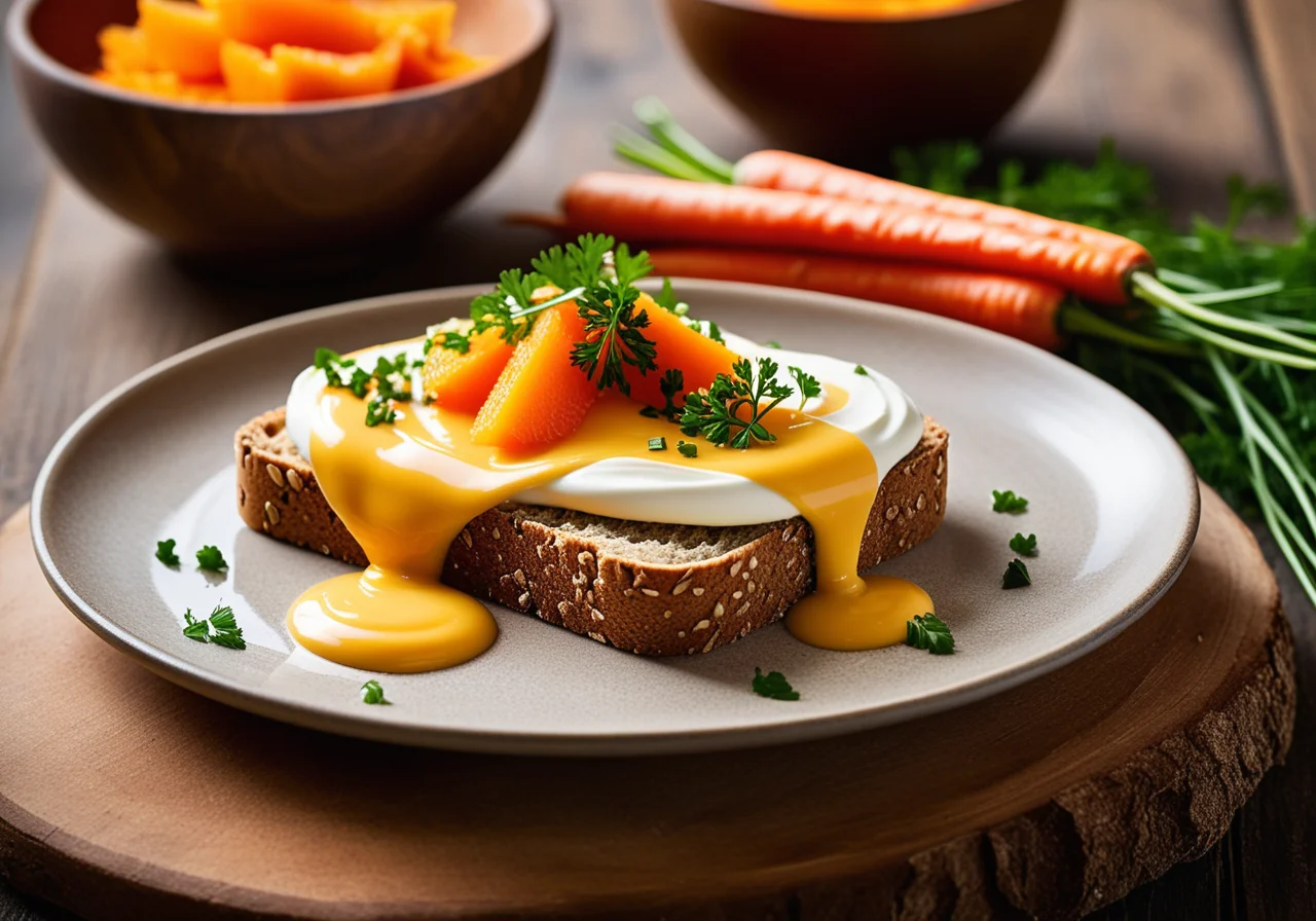 Carrot Cream on Whole Grain Bread