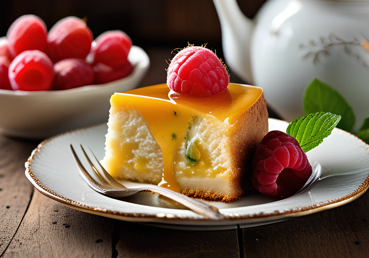 Raspberry Quark Cake