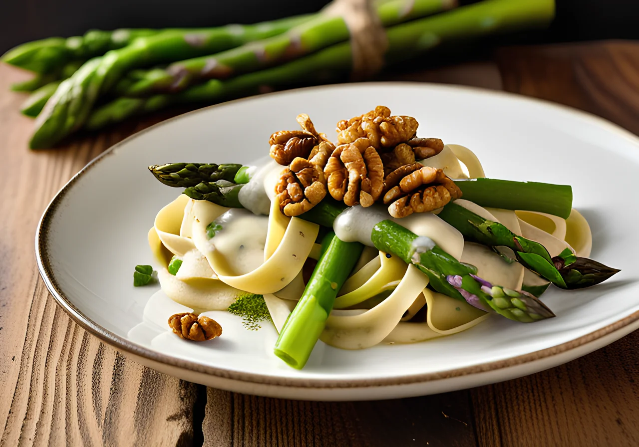 Pasta with Green Asparagus and Gorgonzola