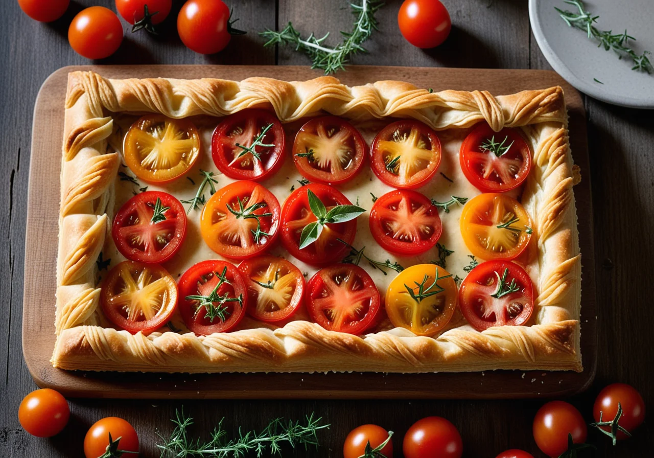 Savory Filo Pie with Quark and Tomatoes