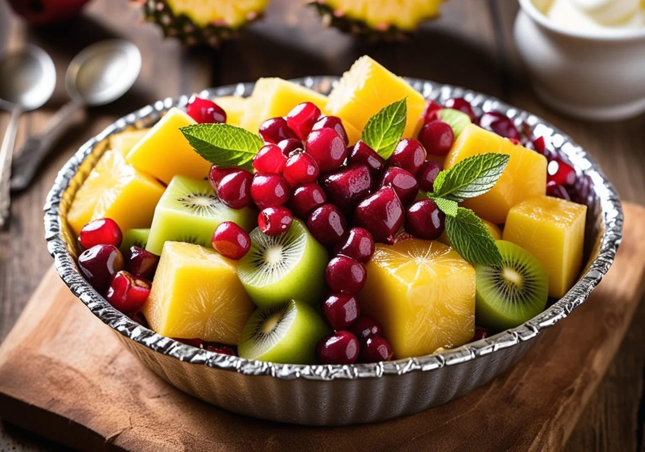 Baked Fruit Salad in Foil