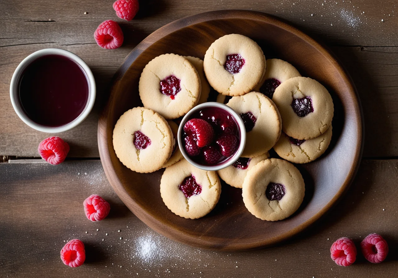 Raspberry Shortbread Cookies