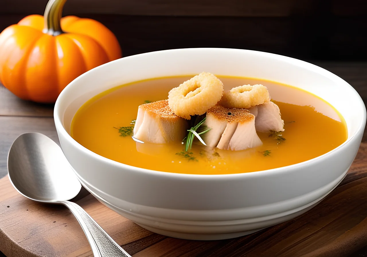 Chicken Soup with Pumpkin