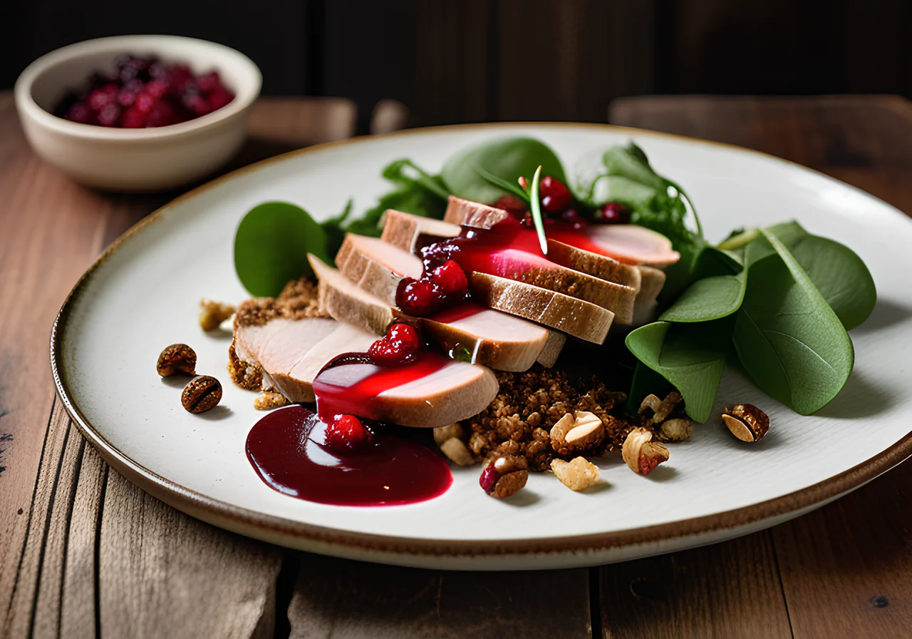 Pheasant Breast with Lingonberries