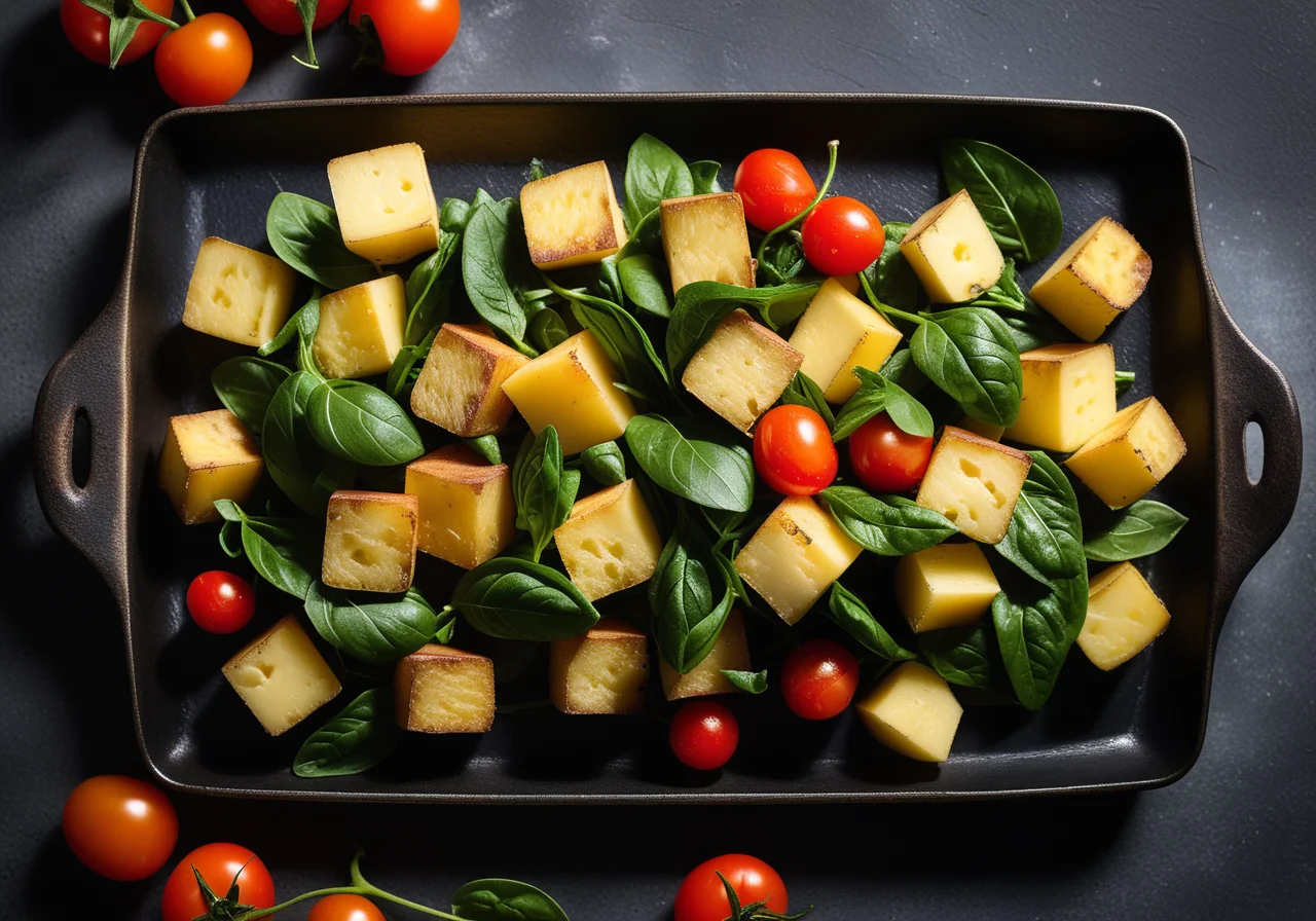 Potato Pan with Vegetables and Cheese