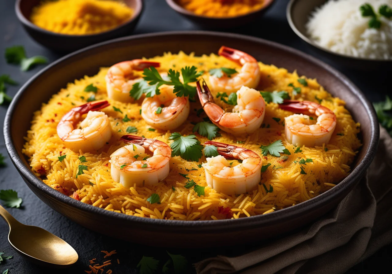 Spicy Indian-Style Rice Gratin