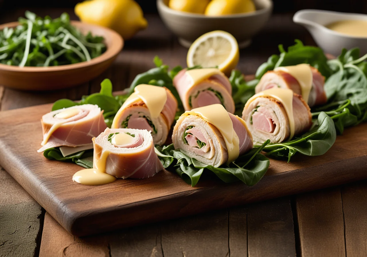 Turkey Roll-Ups with Ham and Cheese
