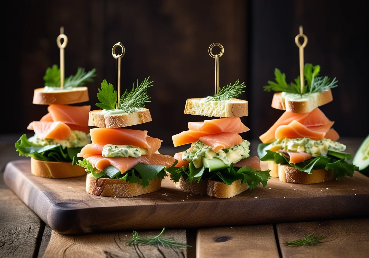 Lachs Sandwich Towers