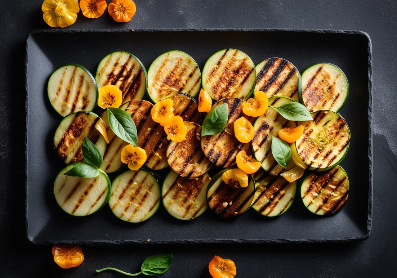 Halloumi with Grilled Zucchini