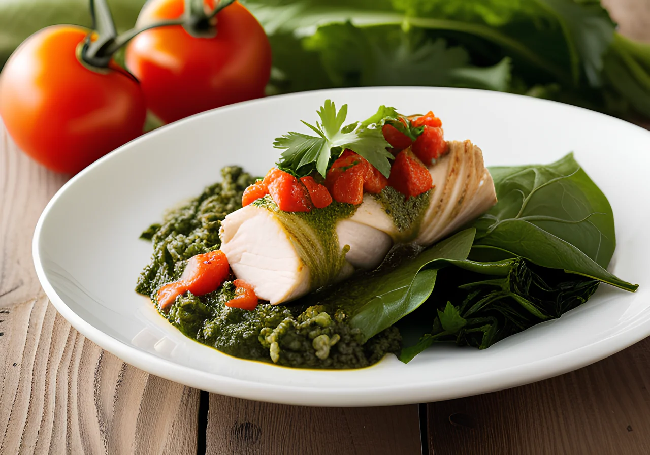 Chicken Fillet Wrapped in Swiss Chard