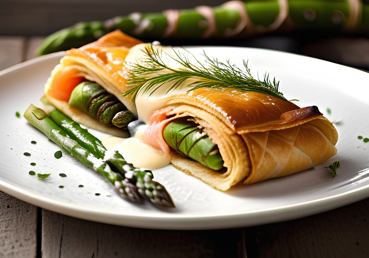Asparagus Salmon Strudel