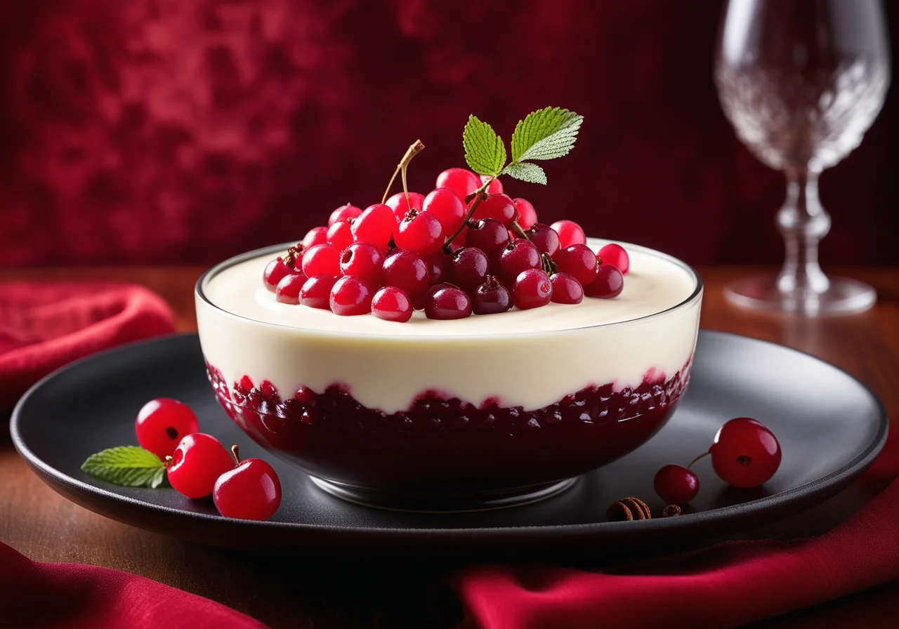 Red Currant Compote with Vanilla Cream