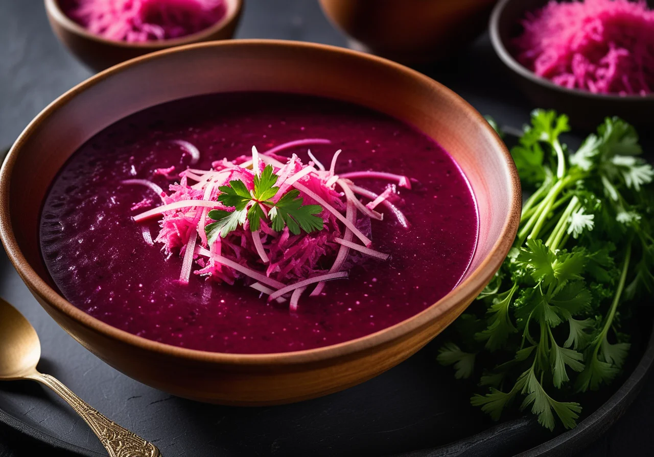 Red Beet Sauerkraut Soup