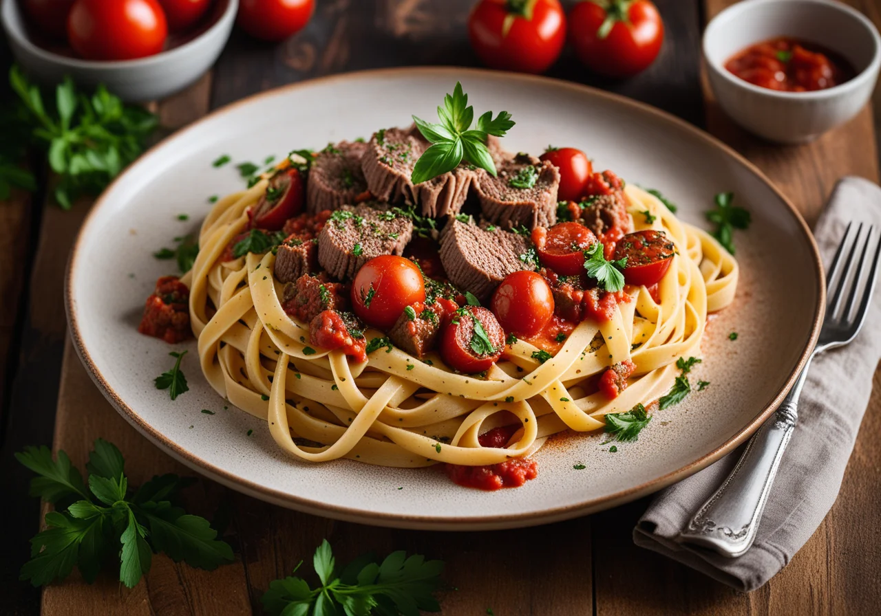 Pasta with Lamb Mince