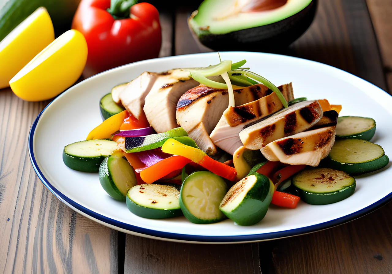 Chicken with Zucchini and Bell Peppers