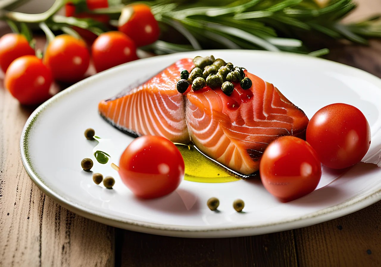 Salmon Fillet in Foil with Tomatoes