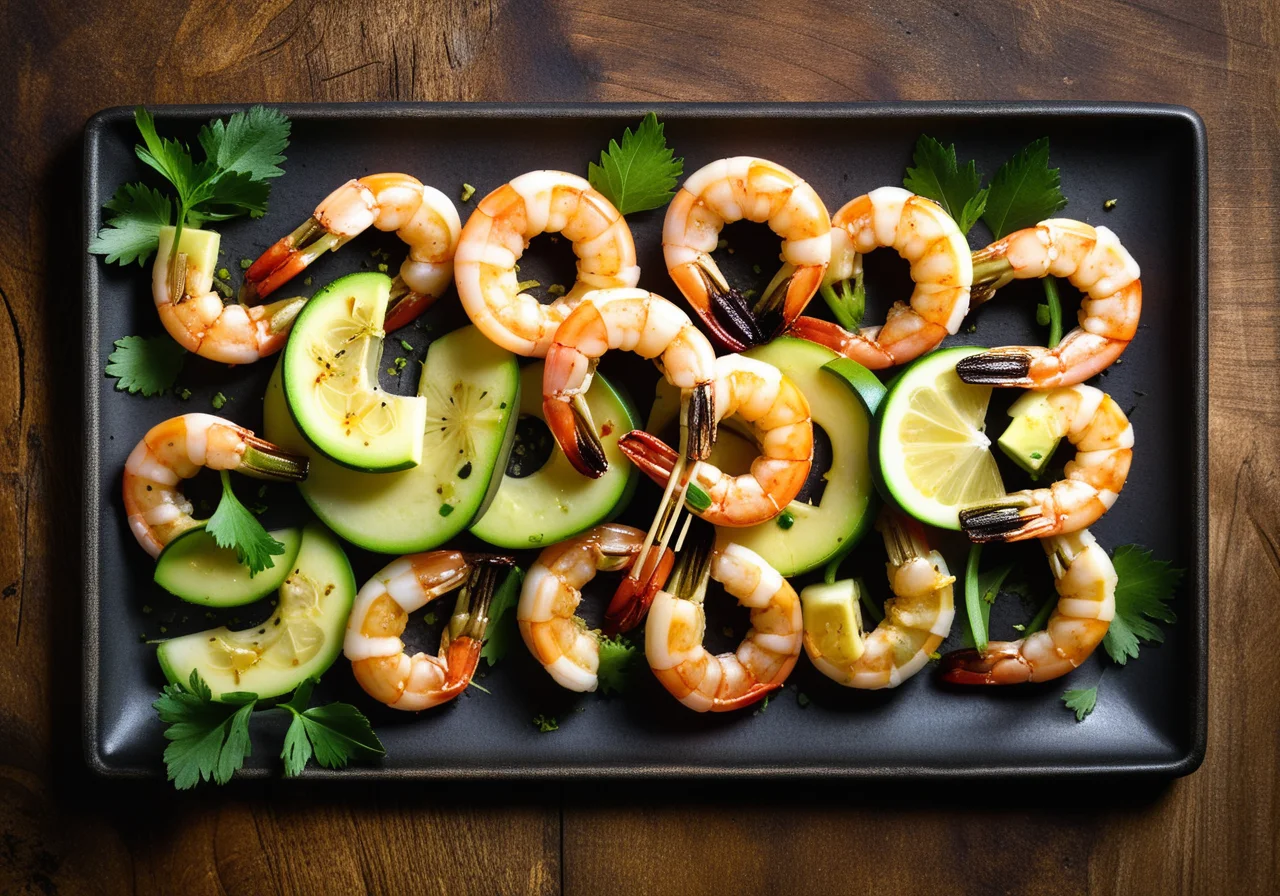 Shrimp Skewers with Mediterranean Vegetables
