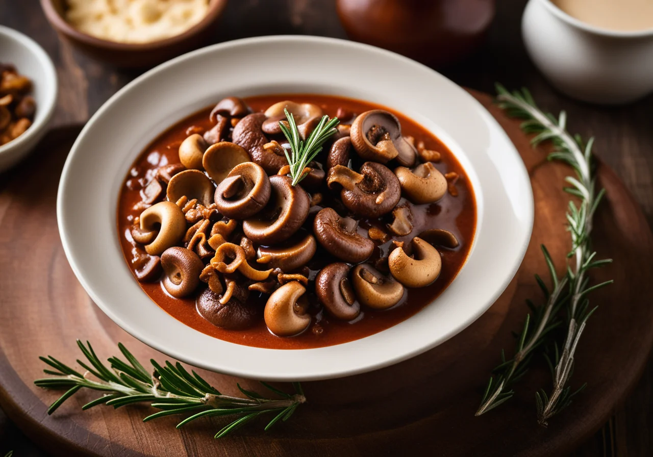 Deer Goulash with Mushrooms