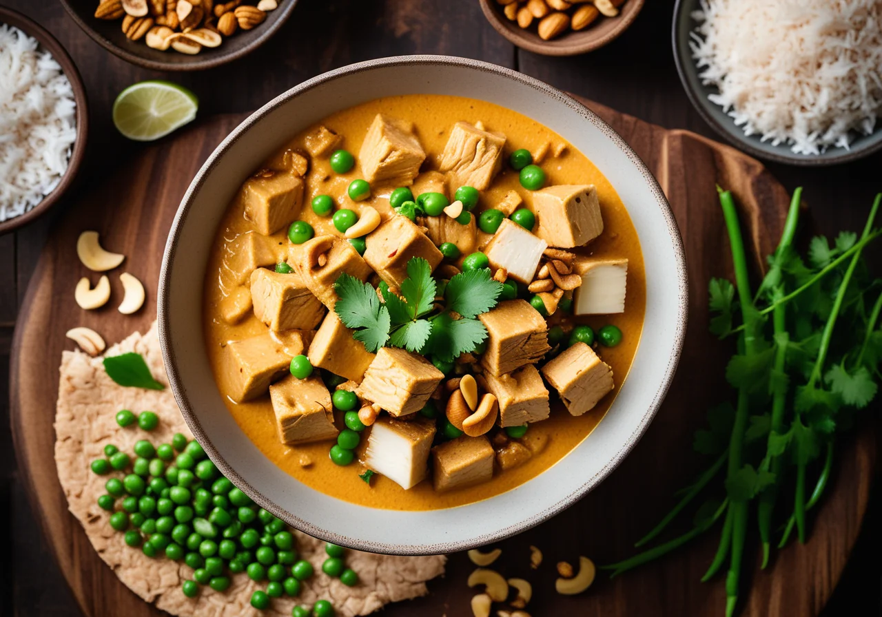 Chicken Peas Curry with Bananas