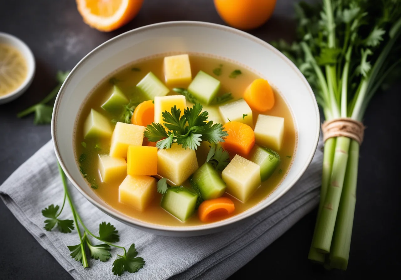 Pineapple Vegetable Soup from Asia